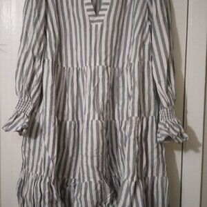 Eliza T women's plus size dress w/side pockets size14W babydoll whimsical